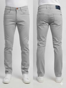 Gray Jeans Slim Fit Denim Pants