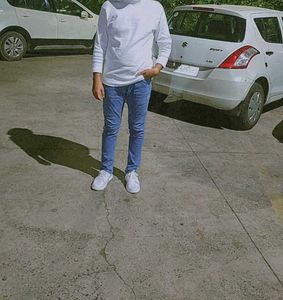 White Turtleneck T-Shirt