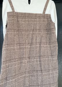 Cute Wool Korean Mini Sheath Dress