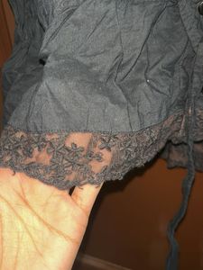 Black Lace Detail Top