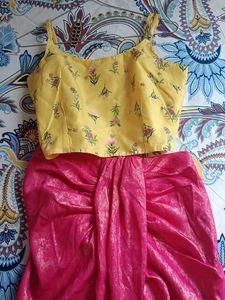 Pink Metallic Skirt