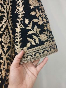 Black &amp; Gold Embroidered Kurta💥