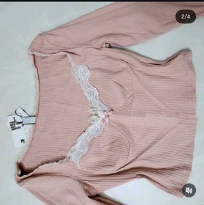 Newme Pink Lace Top