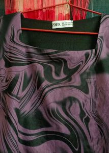 Cute Purple Squared Neck Top