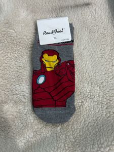 Iron Man &amp; Sponge Bob Print Socks