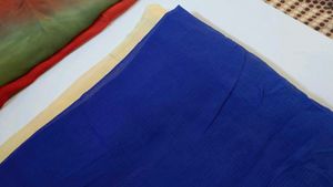 Double Coloured 6 Peace Set Dupatta
