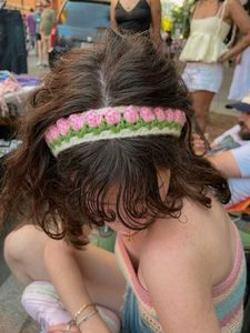 Handmade Crochet Tulip Headband