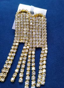 Women's Beautiful Golden Color Long Tassel Earring