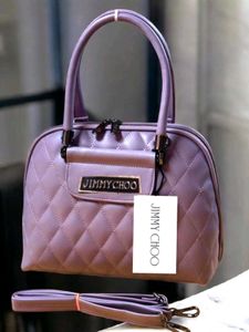 Jimmy Choo White Quilted Satchel