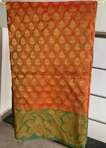 Orange & Gold Brocade Saree