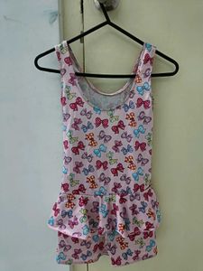 Girls Swimming Costume Butterfly Print