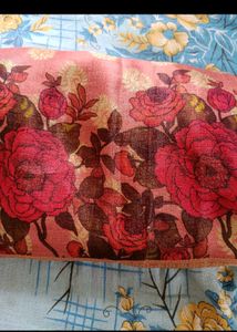 Beautiful Roses Printed Pink Banarasi Saree🌹💕
