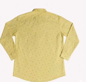 Yellow Patterned Button-Down