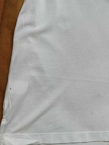 Indian Men White Printed Collat Cotton Polo Tshirt