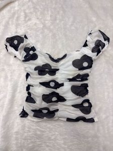 pinterest cottage floral core mesh crop top