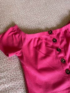 Women Hot Pink Top