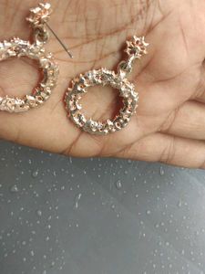 pair Elegant Gold-Tone Earrings