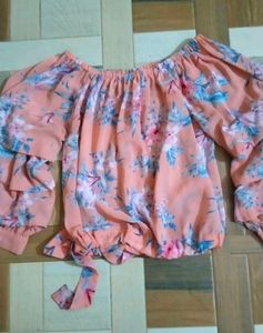 Floral Print Off-Shoulder Top