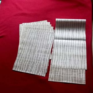 Set Of 6 Table Mat &amp; 1 Runner