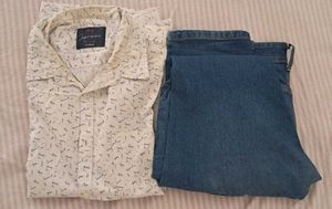 Jeans Shirt Combo In Good Condition