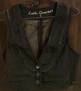 Latin Quarters Black Vest - Size L