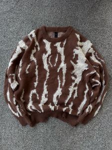 Brown & White Patterned Sweater