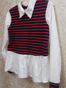 Fall Season Striped Long Sleeve Top