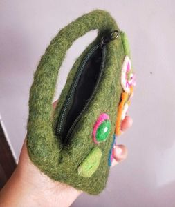 Floral Felt Pouch