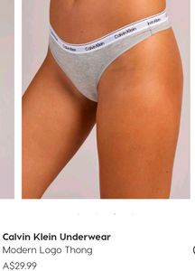 Calvin Klein Gray Thong