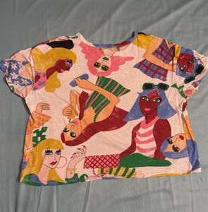 Zara Artsy Graphic Tee