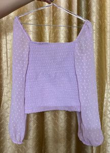 Lavender Smock Top