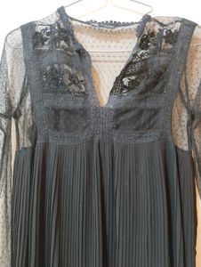 Sheer Sleeve Lace Dress