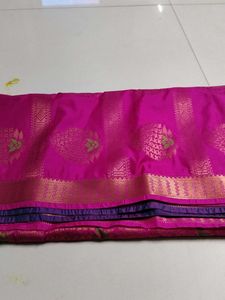 Elegant Mayil Blue Soft silk Saree
