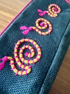 Multi Purpose Jute Embroidery Pouch