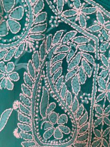 Aqua Chikankari Kurti