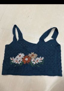 Knitted jacket and crop top