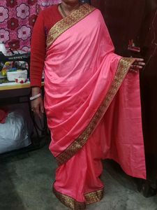Peach Women's Saree