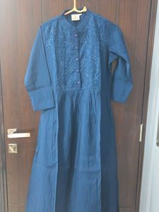 Embroidered Blue Kurta