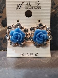 Blue Flower Earrings