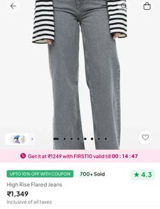 Newme Asia With Tag New  Flared High Rise Jeans
