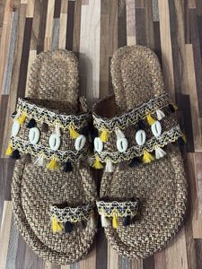 Boho Chic Embellished Slippers