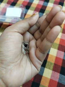 Heart Blue Stone Silver Ring 💙✨