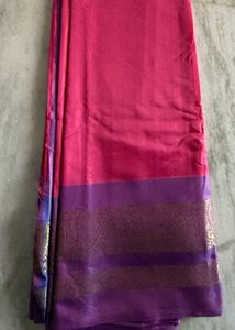 Pink &amp; Purple Banarasi Silk Saree