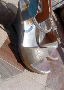 Silver Heeled Sandals
