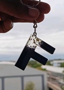 Letter  Resin Keychain