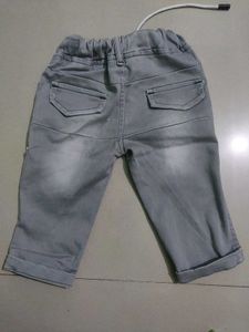 Cute Grey Kids Capri Pants