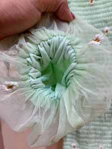 Women Green Floral Cute Top
