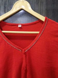 Rhinestones Studded Ribbed Top