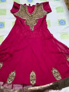 purple Anarkali Kurta