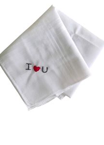 Love Symbol Embroidery Kerchief Pack Of 2 King Siz